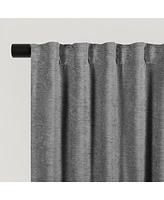 Chenille Solid Room Darkening Back Tab Curtain Panel