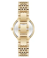 Anne Klein Women's Quartz Iconic Roman Numeral Bezel Gold-Tone Alloy Metal Watch, 30mm