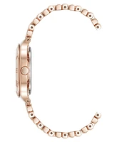 Anne Klein Women's Quartz Iconic Roman Numeral Bezel Rose Gold-Tone Alloy Metal Watch, 30mm