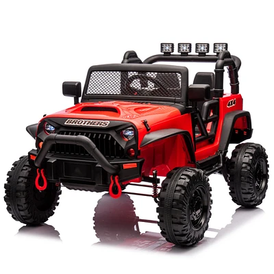 24V Kids Ride On 400W Electric toy car W/Parents Control, Four-wheel suspension, Front and rear Led searchlight, With Bluetooth, MP3,Usb, Music
