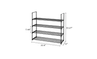 Slickblue Set of 2 Grey 4-Tier Shoe Rack Towers for Bedroom, Entryway, Hallway, and Closet Storage Organizer