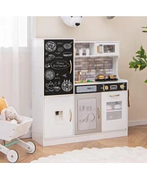 Hongge Pretend Play Kitchen with Utensils for Kids Aged 3+