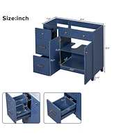 36" Bathroom Vanity Cabinet with Ample Storage