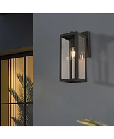 Flynama 1-Light Black Outdoor Wall Sconce (1-Pack)