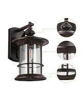 Flynama 1-Light Black Outdoor Wall Sconce (1-Pack)