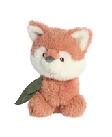 ebba Small Fox Kit Rattle Eco Eco-Friendly Baby Plush Toy Orange 6"