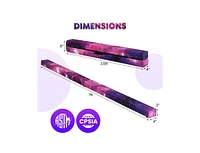 Hongge 7 Feet Folding Portable Floor Balance Beam with Handles for Gymnasts