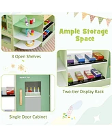 Hongge Kids Wooden Supermarket Play Toy Set with Checkout Counter