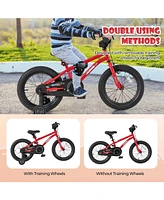 Hongge 16-Inch Kids Bike Ages 4-7 with Handbrake and Coaster Brake and Bell Ring-16 inches