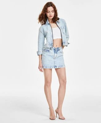 Steve Madden Womens Glacia Denim Jacket Beck Skirt