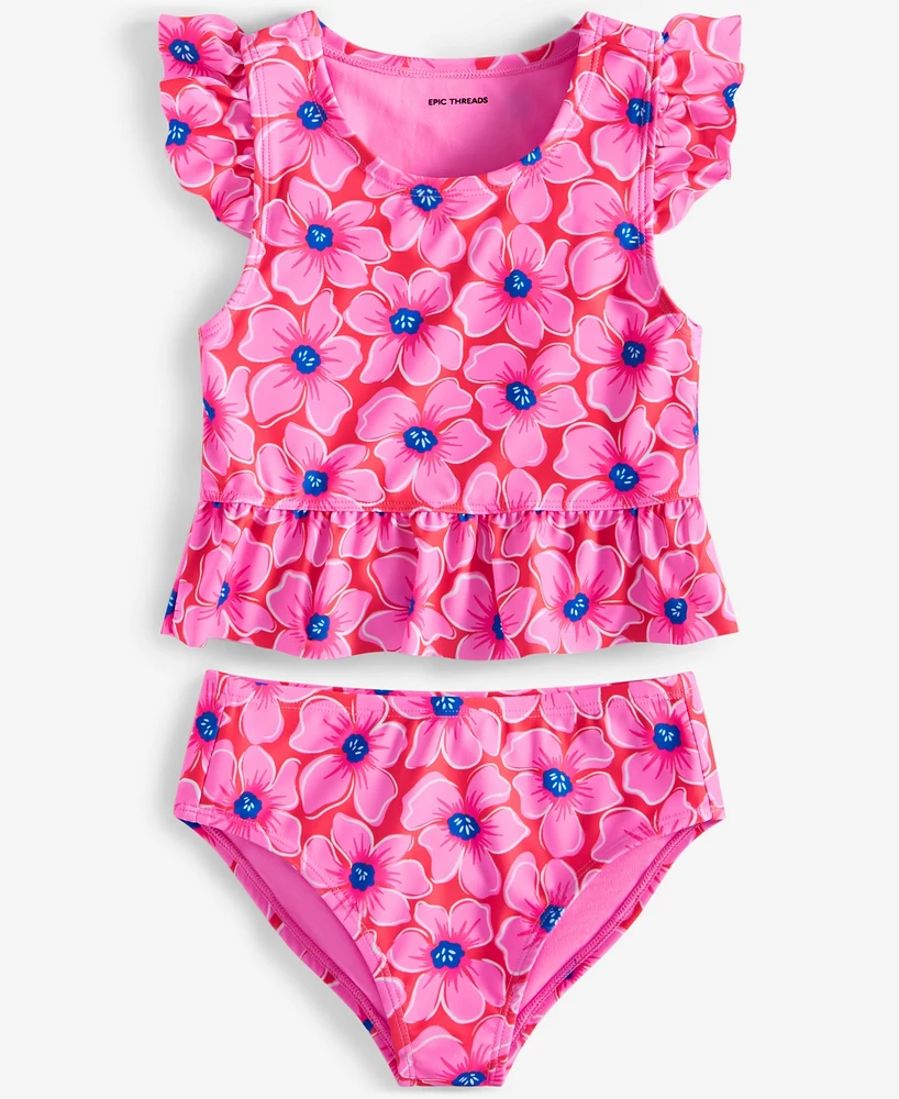 Epic Threads Toddler And Little Girls Floral Tankini Two-Piece Swimsuit, Exclusively at Macy's