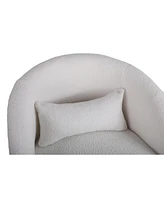 Elegant Swivel Linen Barrel Chair with Ergonomic Design