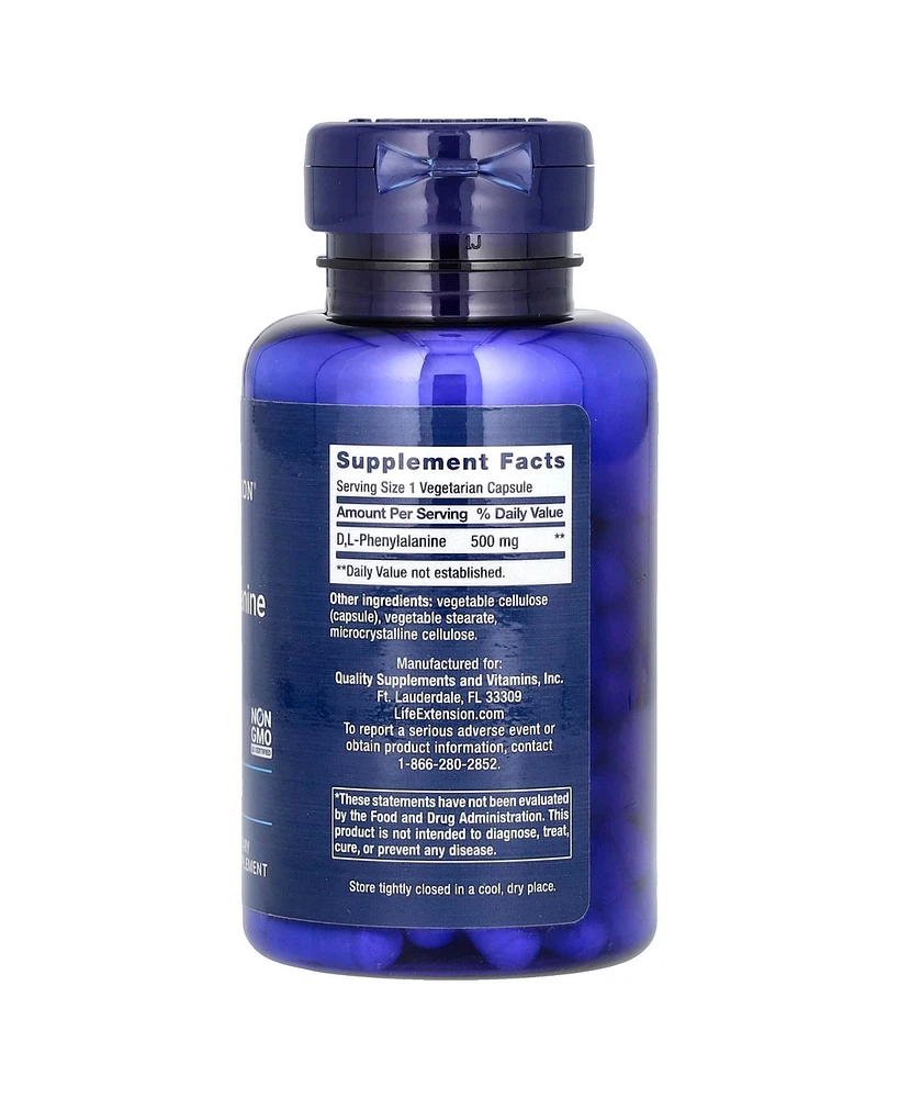 Life Extension D L-Phenylalanine 500 mg