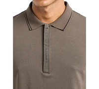 A|X Armani Exchange Men's Short Sleeve Logo-Placket Stretch Polo Shirt