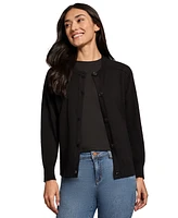 Jones New York Women's Saddle-Shoulder Button Cardigan