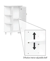 RiverRidge Home 36.63" Single Door Floor Cabinet with Side Shelves