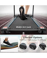 Slickblue Electric Motorized Treadmill with Audio Speakers, 10 Mph Speed & Incline for Home Gym Workout