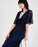 Sl Fashions Women's Metallic A-Line Gown