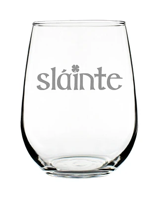 Bevvee Slainte Irish Cheers Stemless Wine Glass