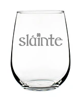 Bevvee Slainte Irish Cheers - Stemless Wine Glass