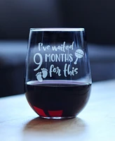 Bevvee Waited 9 Months - Stemless Wine Glass