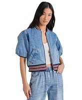 Steve Madden Women's Zamora Denim Bomber Jacket