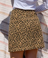 Cupshe Women's Leopard Print Pocket Mini Skirt