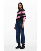 Desigual Women's Two-tone striped sweater