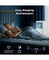 Costway 5000 Btu (8000 Btu Ashrae) Portable Air Conditioner with Dehumidifier & Fan Sleep Mode & 24H Timer