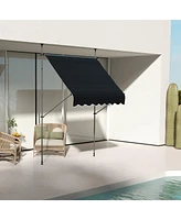 Outsunny 6.5' x 4' Retractable Awning, Non-Screw