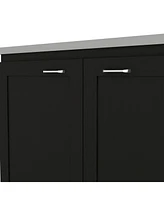 Depot E-Shop Agate Cabinet, Two Parts Set, Black