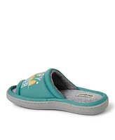 Dearfoams Kids Lennox Happy Camper Knit Shower Slide House Slipper