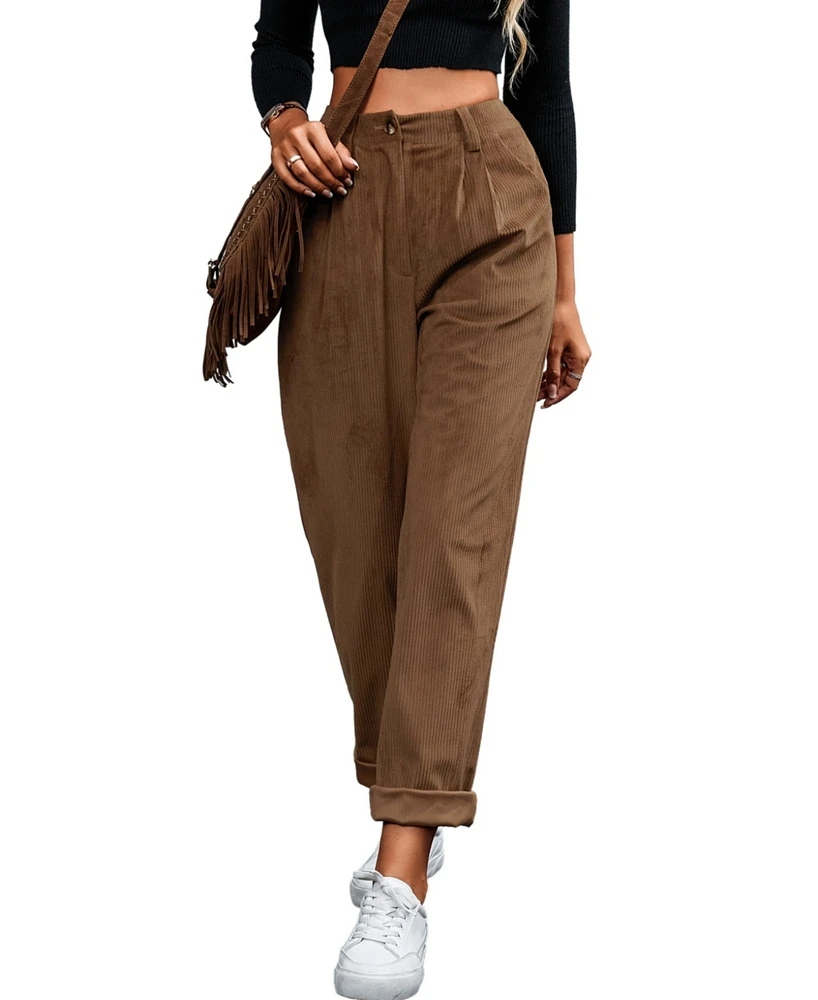 Cupshe Women's Free Spirit Tapered High Waist Pants