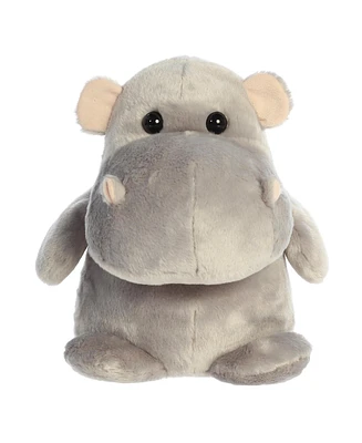 Aurora Medium Happy Hippo Happy Hippo and Friends Whimsical Plush Toy Gray 11"