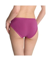 Natori Women's No-show Pima Cotton Bliss Girl Brief With Lace