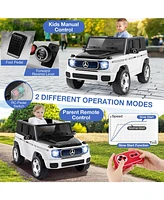 Hongge 12V Licensed Mercedes-Benz Eqg Kids Ride On Car with Remote Control-White