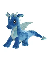 Aurora Medium Indigo Dragon Sparkle Tales Enchanting Plush Toy Blue 12"