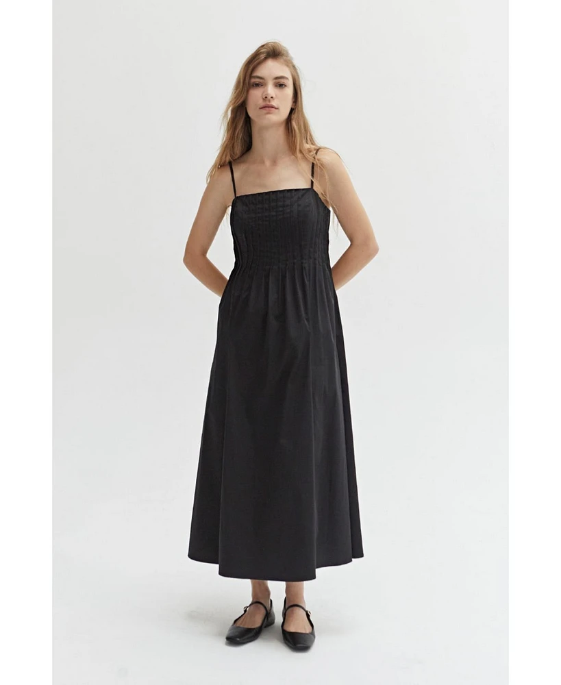 Crescent Women's Rhea Pleated Midi Dress