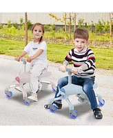Hongge 2-in-1 Kids Ride-On Push Car with Led Lighted Wheels