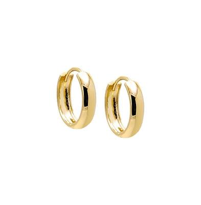 By Adina Eden Solid Wide Rounded Huggie Earring 14K