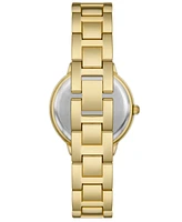 Folio Women's Three Hand Gold-Tone Alloy Watch, 30mm