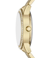 Folio Women's Three Hand Gold-Tone Alloy Watch, 35mm - Gold