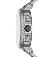 Folio Men's Three Hand Silver Alloy Watch, 50mm - Silver