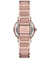 Folio Women's Three Hand Rose Gold-Tone Alloy Watch, 30mm - Rose Gold