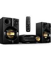 Philips Mini Hifi Stereo System with Bluetooth, Cd Player, Usb Direct, and Fm Radio - High-Power Compact Sound System for Home