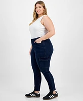 Celebrity Pink Trendy Plus High-Rise Skinny Cargo Jeans