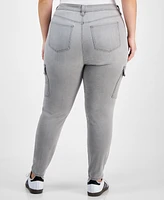 Celebrity Pink Trendy Plus Size High-Rise Cargo Jeans