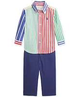 Polo Ralph Lauren Baby Boys Cotton Poplin Shirt & Chino Pants Set