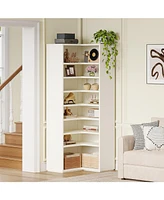 Tribesigns 9-Tier Tall Bookcase with Open Shelves, 65-Inch Modern Floor Standing Display Shelf, Heavy Duty Wooden Book Storage Shelf for Home Office,