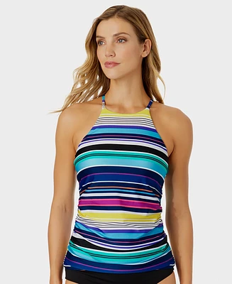 Anne Cole Women's Striped Strappy-Back Tankini Top